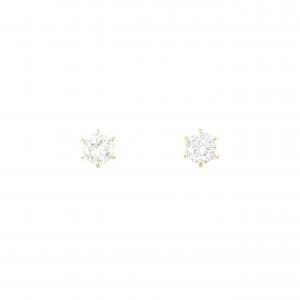【リメイク】K18YG/ST ダイヤモンド ピアス 0.401CT 0.411CT F-G VS1-2 VG-Good