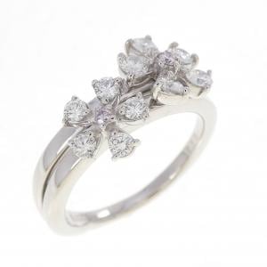 PT900 フラワー ダイヤモンド リング 0.50CT