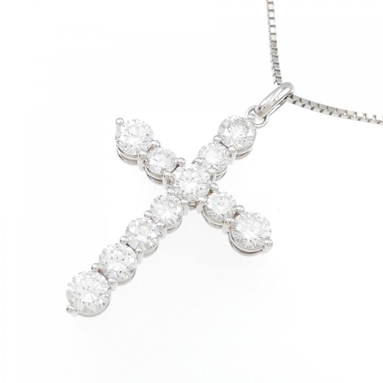 PT Cross Diamond Necklace 2.407CT