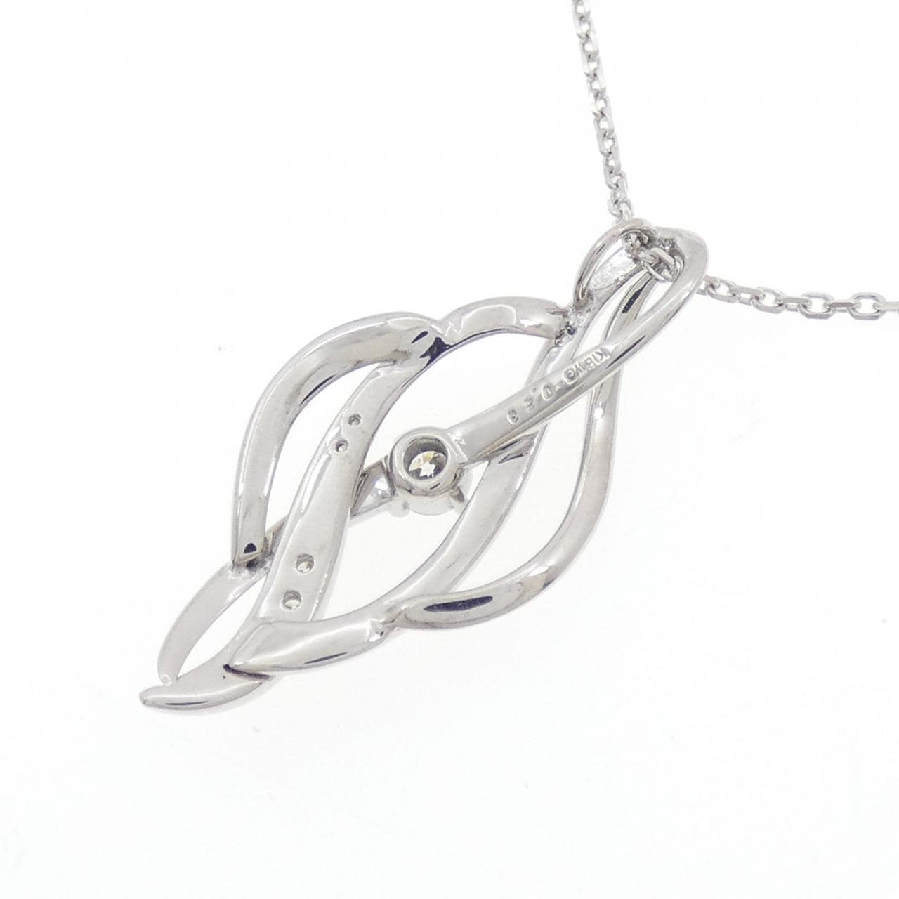 K18WG ダイヤモンド ネックレス 0.23CT