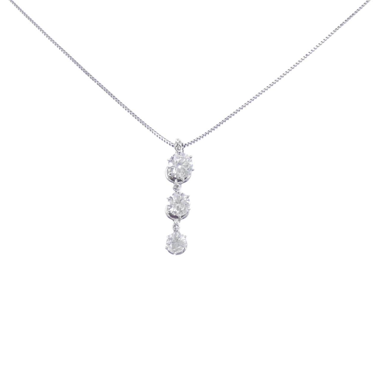 PT Three Stone Diamond Necklace 1.000CT
