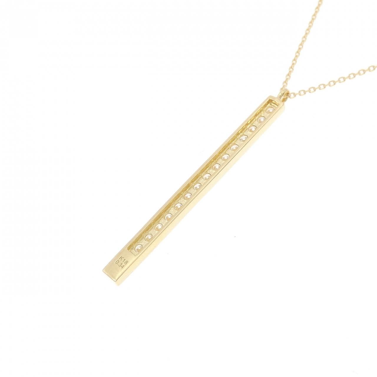 K18YG ダイヤモンド ネックレス 0.34CT