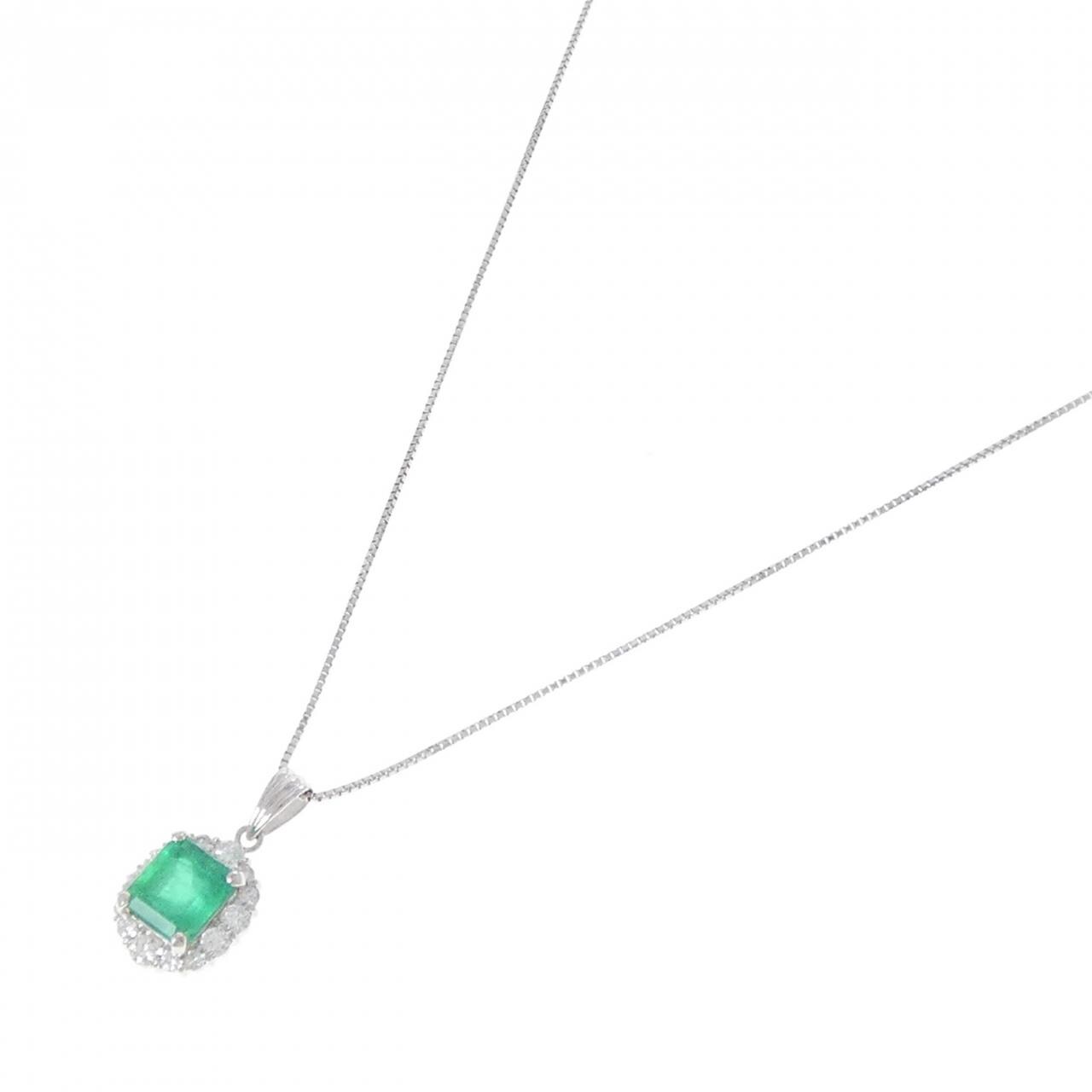PT900/PT850 エメラルド ネックレス 1.55CT
