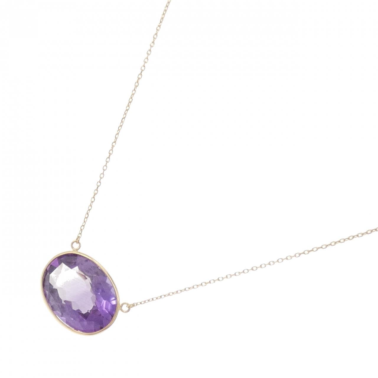 K18YG アメジスト ネックレス 14.27CT