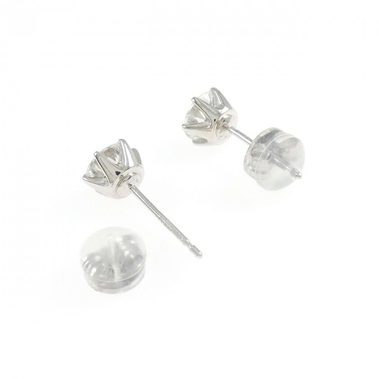 PT900 ダイヤモンド ピアス 0.530CT 0.523CT G VS2 VG