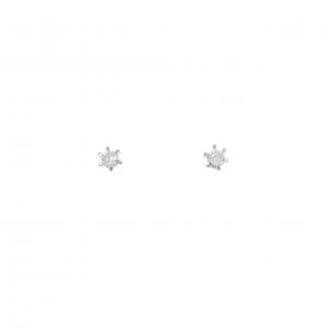 PT900 ソリティア ダイヤモンド ピアス 0.10CT