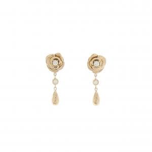 K18PG ローズ ダイヤモンド ピアス 0.10CT