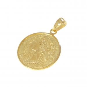 K24YG(枠) コイン ペンダント