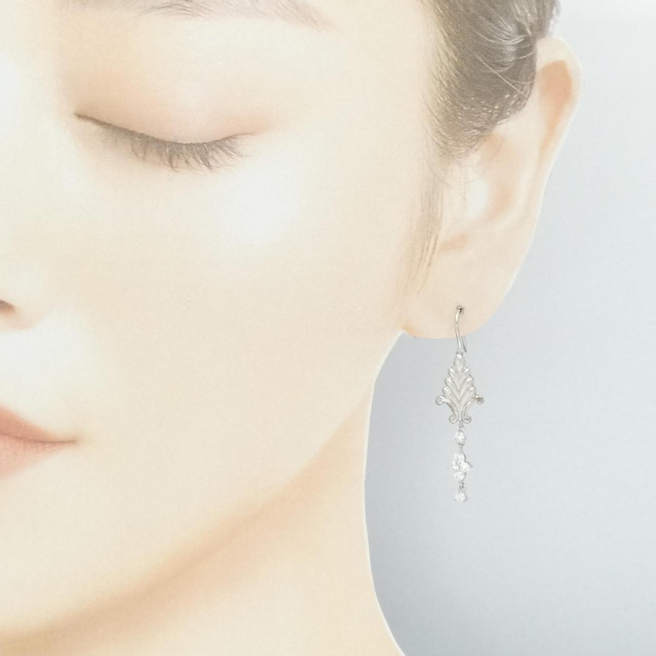 K18WG ダイヤモンド ピアス 0.478CT