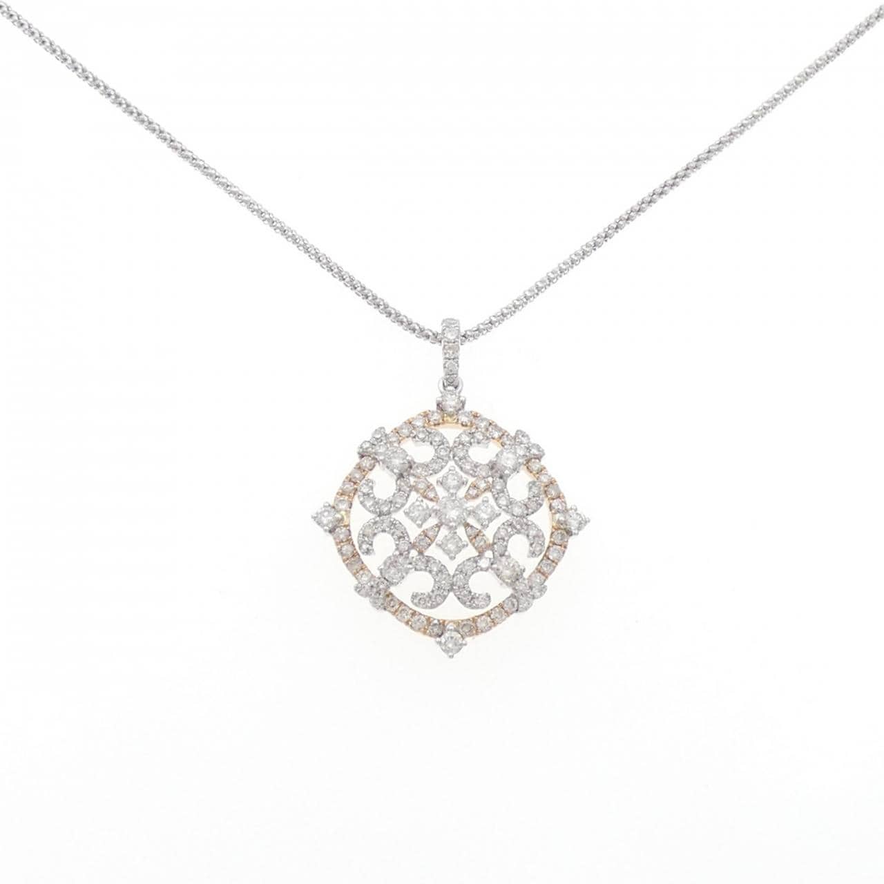 K18WG/K18PG ダイヤモンド ネックレス 1.50CT