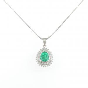 PT900/PT850 エメラルド ネックレス 1.09CT