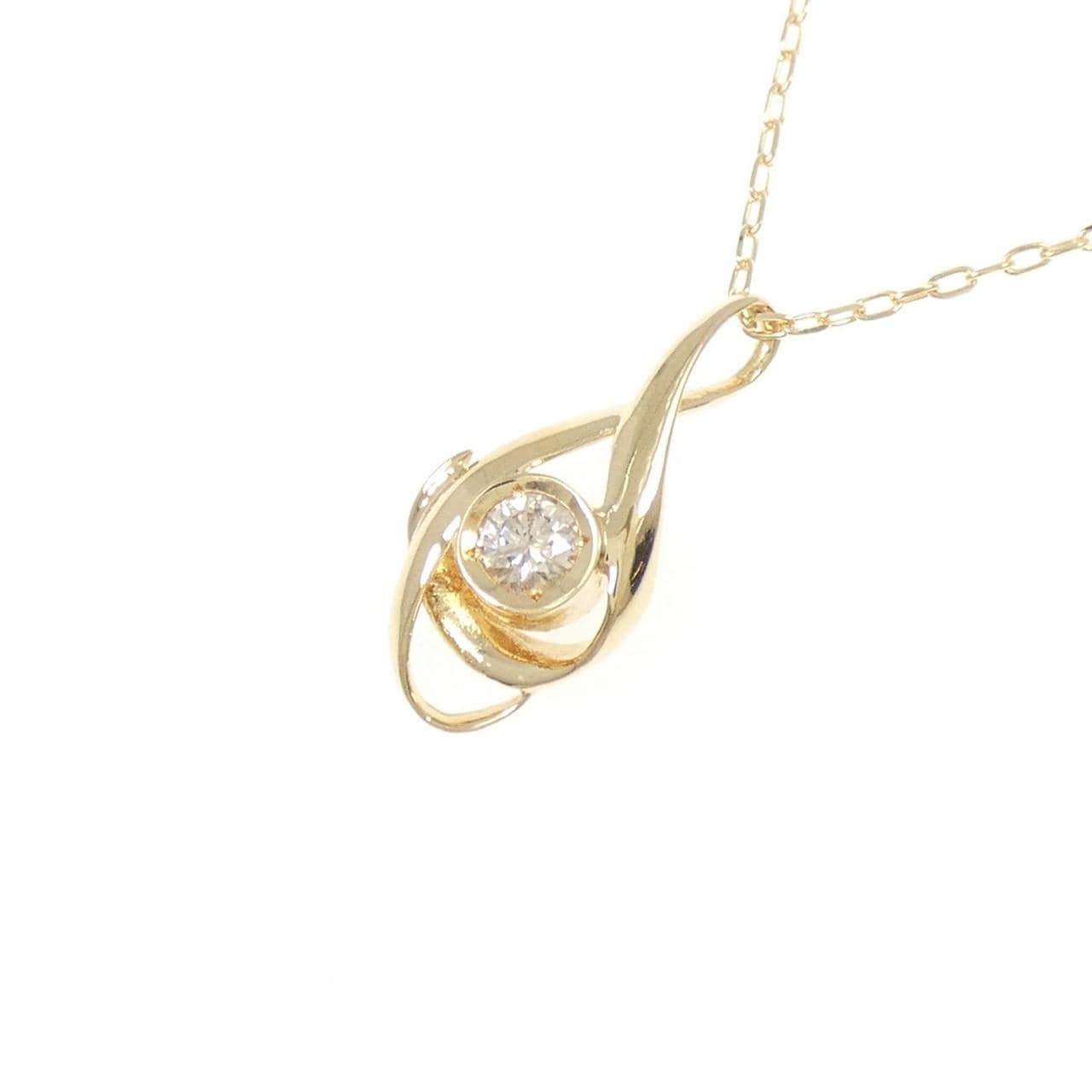 K18YG ダイヤモンド ネックレス 0.13CT