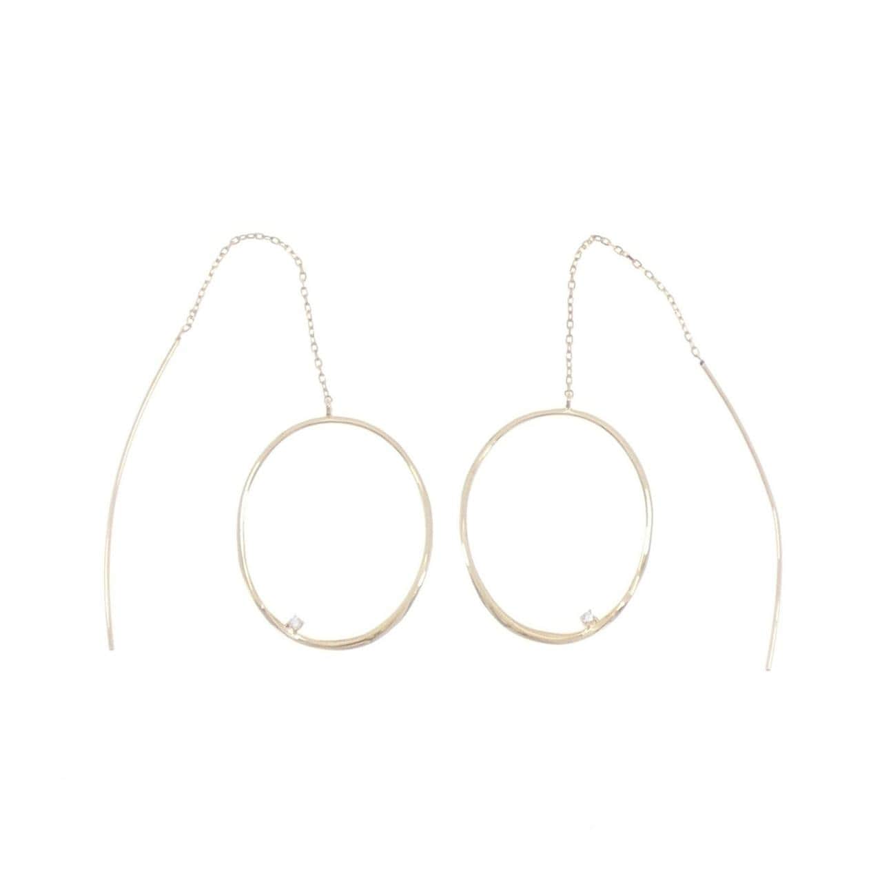 K10YG ダイヤモンド ピアス 0.02CT