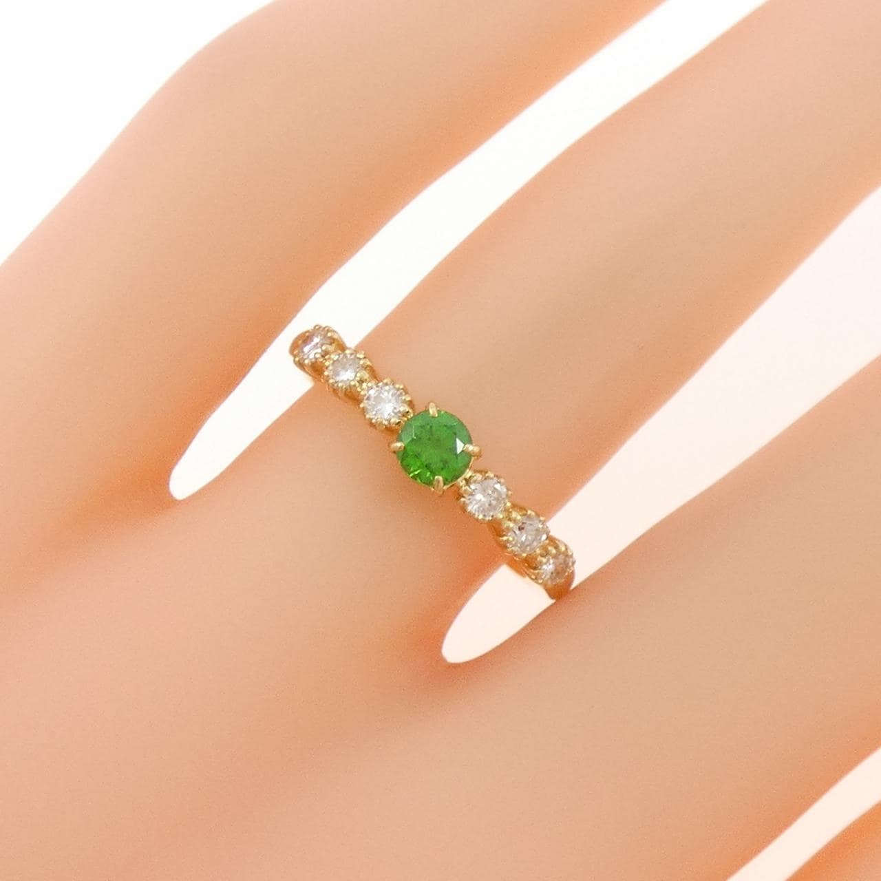 K18YG デマントイドガーネット リング 0.25CT