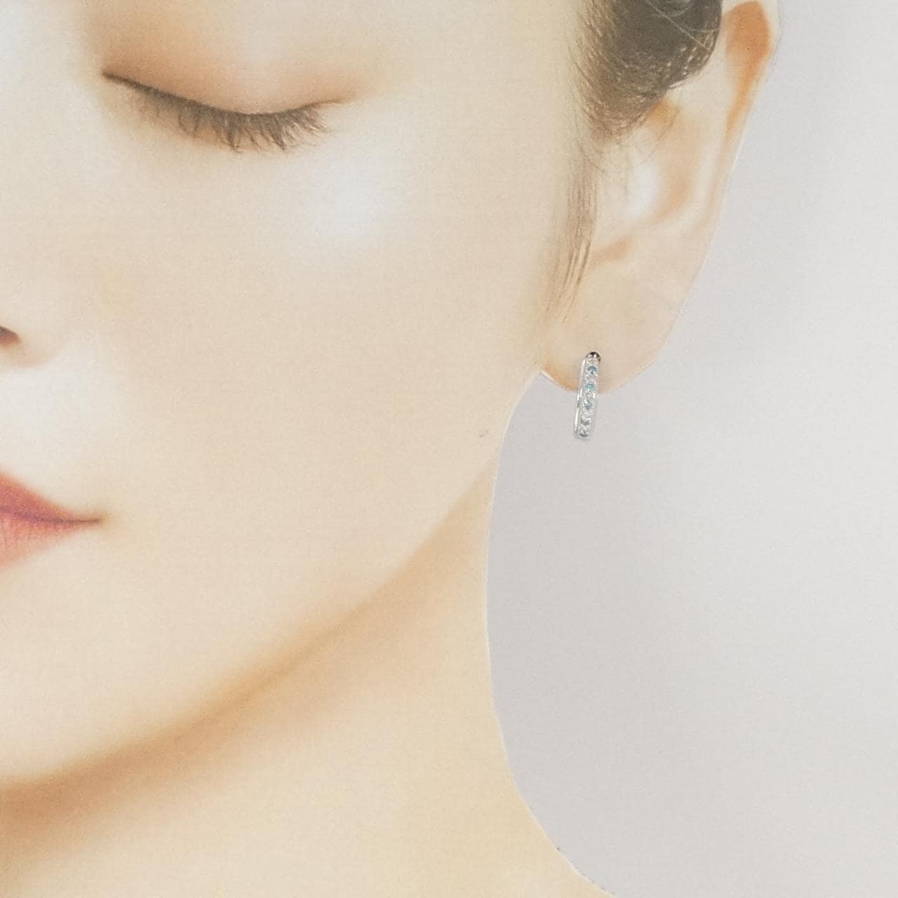 K18WG ダイヤモンド ピアス 0.2CT