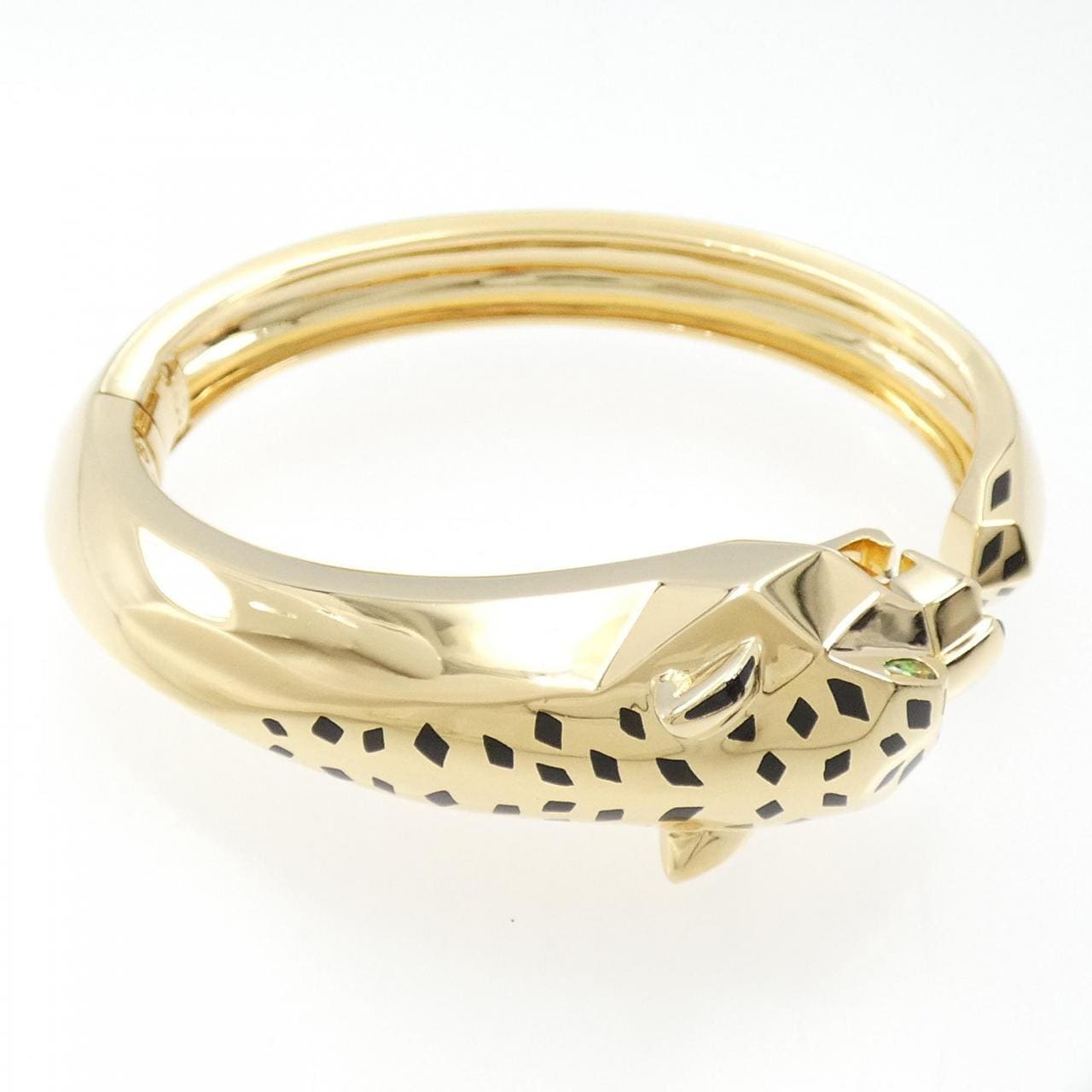 CRN6036700 - Panthère de Cartier bracelet - Yellow gold, lacquer, diamond,  tsavorite garnet, onyx - Cartier