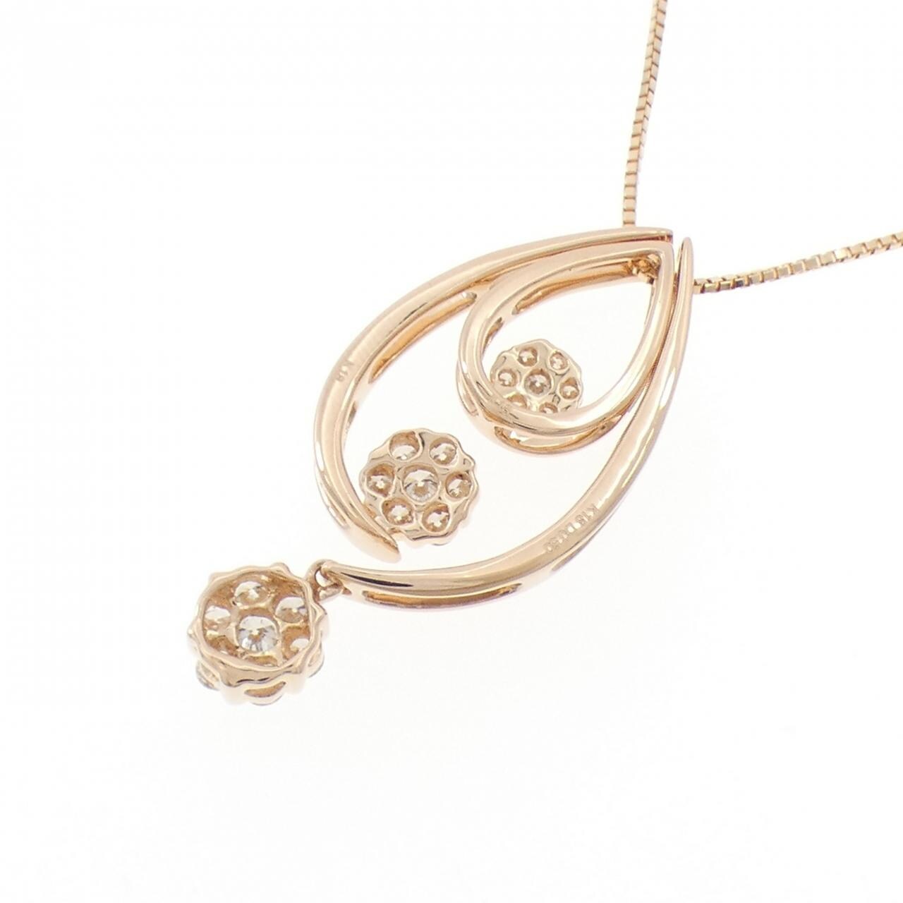 K18PG 2WAY ダイヤモンド ネックレス 0.50CT