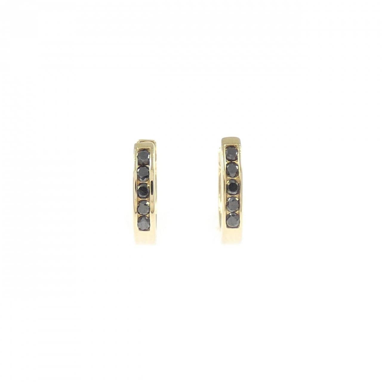 K18YG ダイヤモンド フープ ピアス 0.10CT