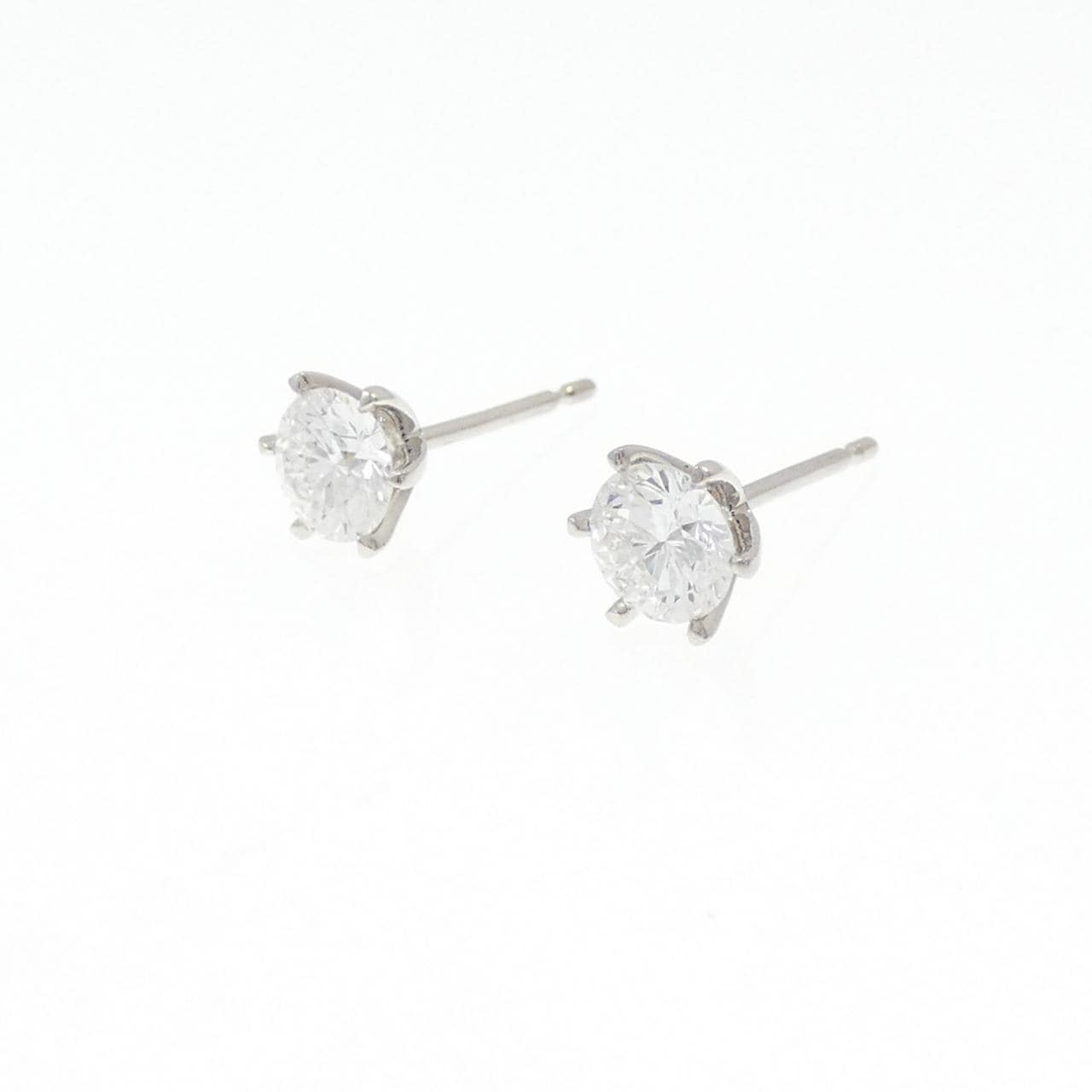 【リメイク】PT900/ST ダイヤモンド ピアス 0.422CT 0.436CT E VS2-SI1 EXT