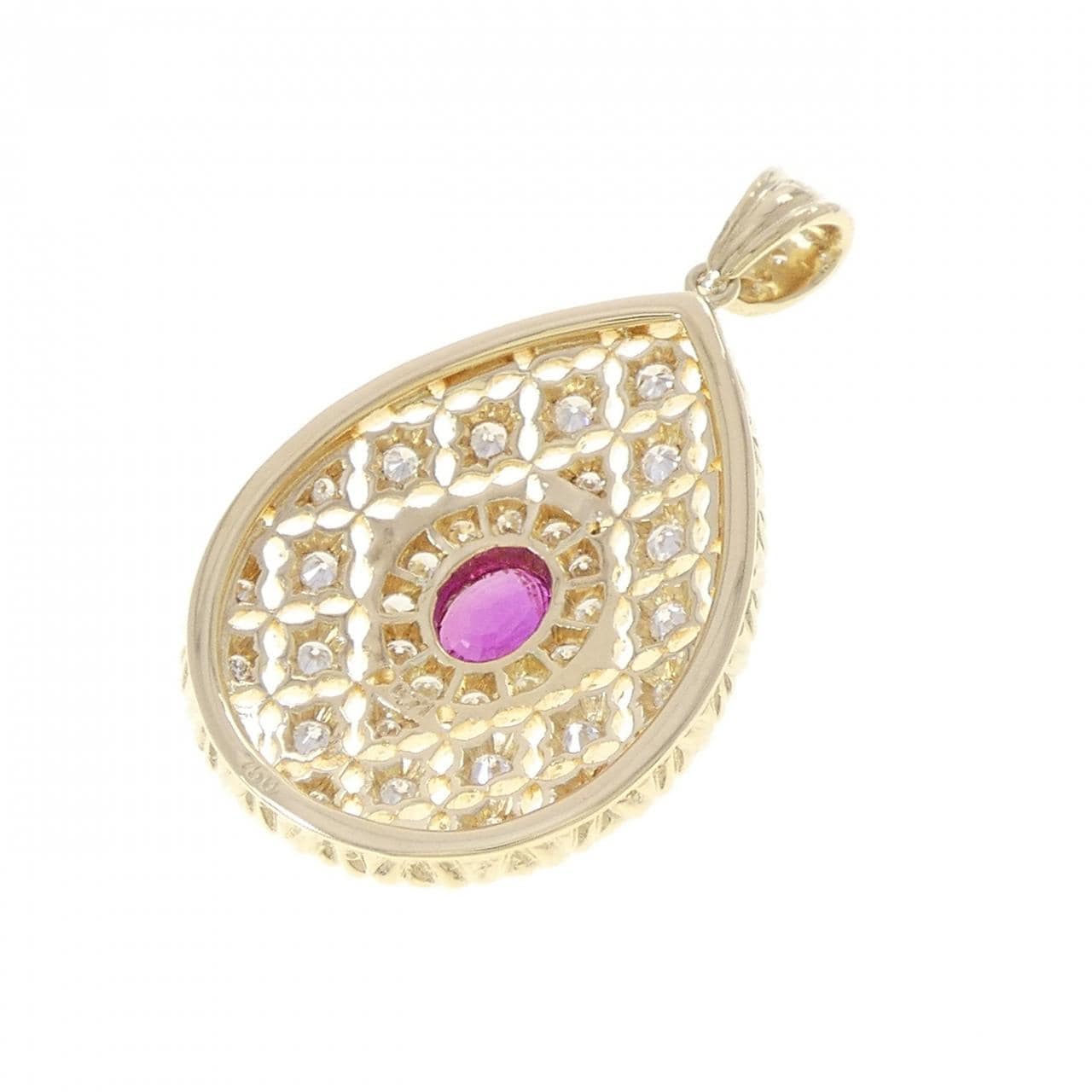 750YG ルビー ペンダント 0.71CT