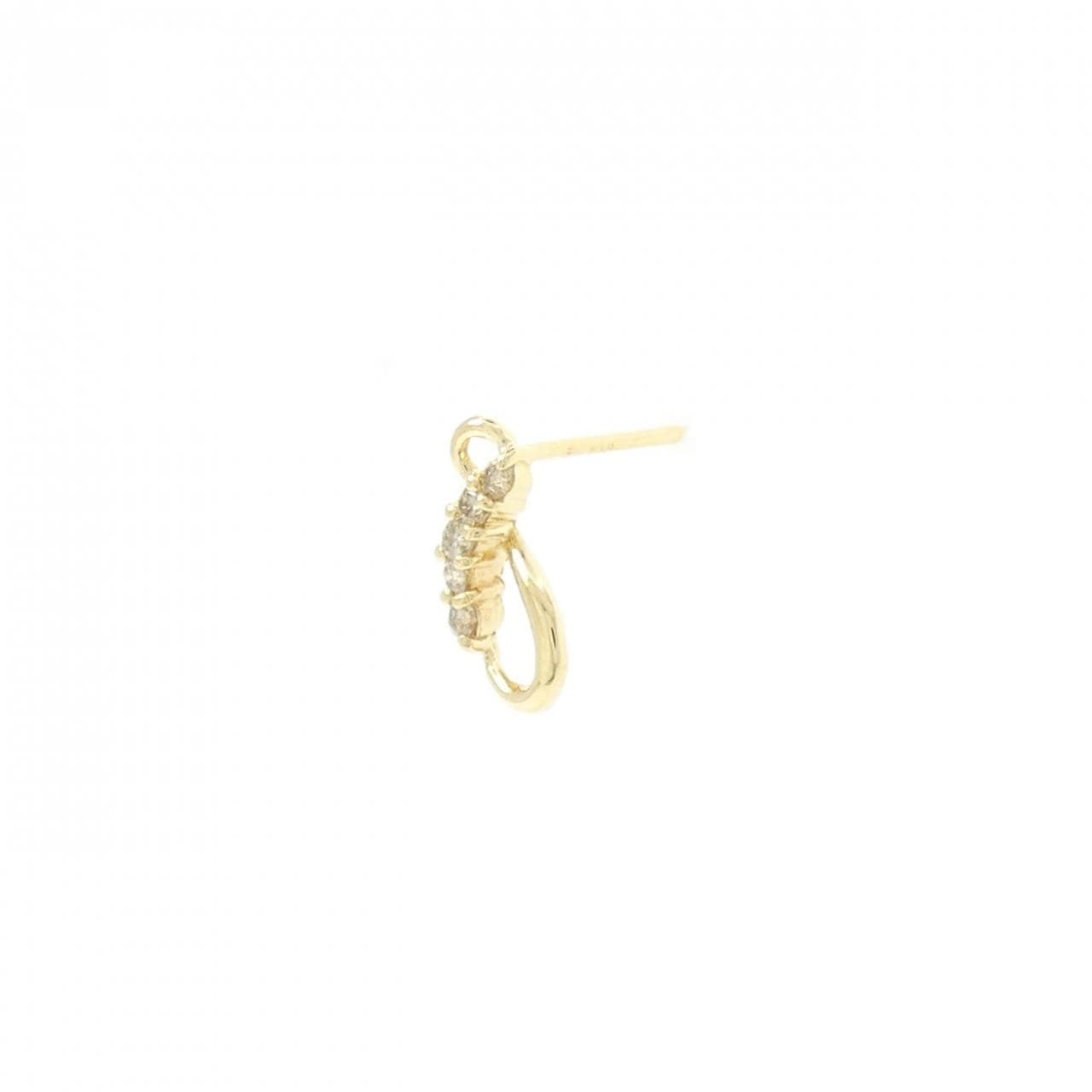 K18YG ダイヤモンド ピアス 0.05CT 片耳