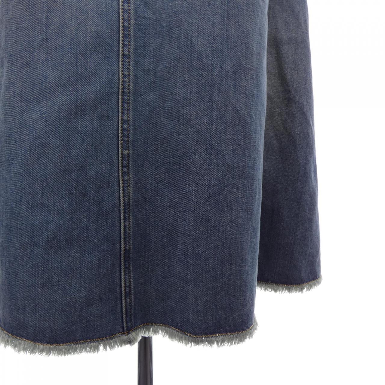 クリスチャンディオール CHRISTIAN DIOR コットンリネンデニム 642J47A3677 スカート