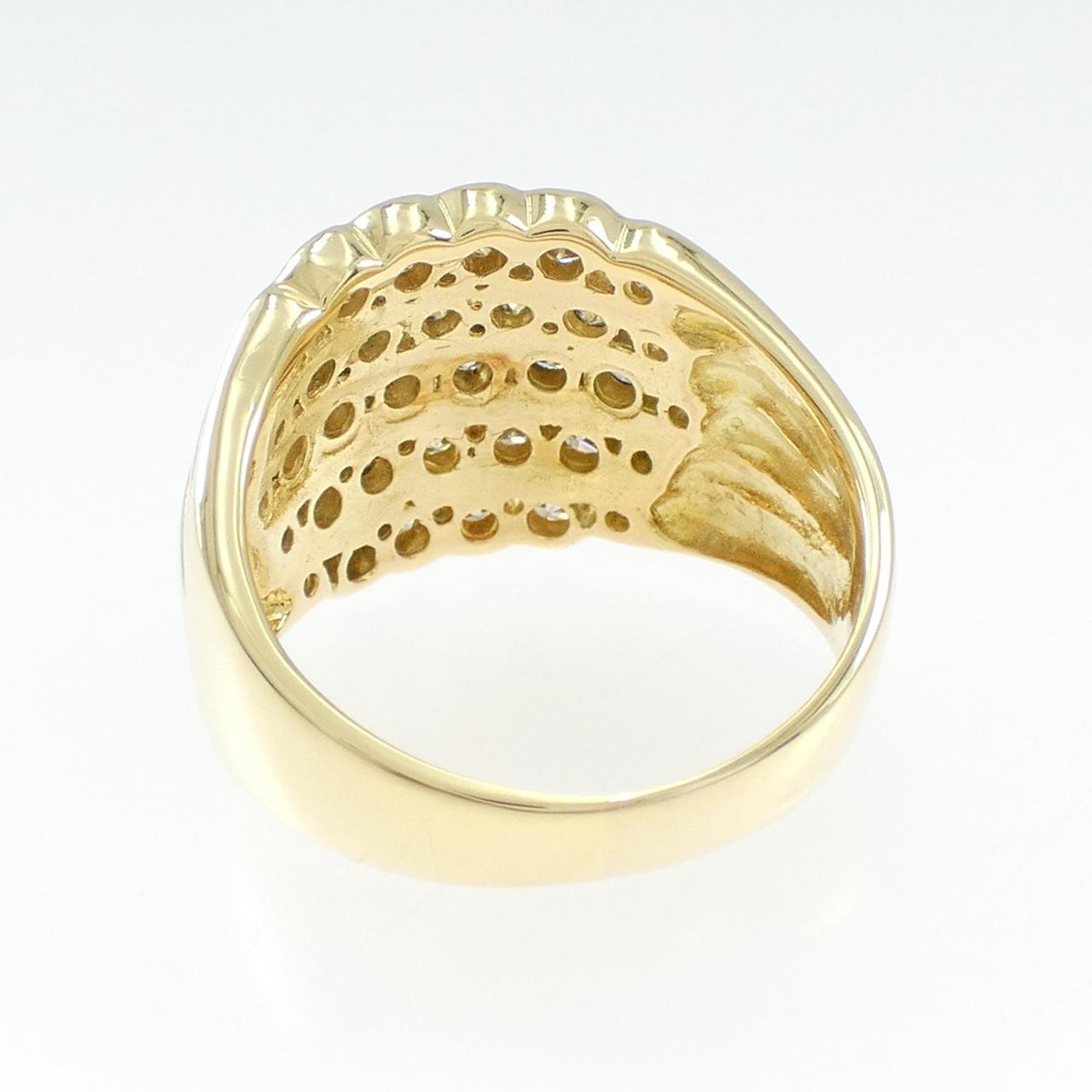 K18YG ダイヤモンド リング 2.07CT