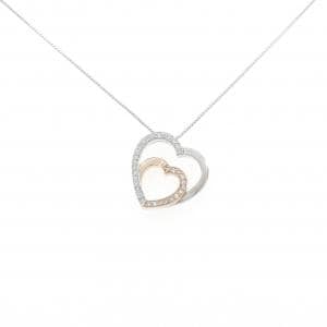 K18WG/K18PG ハート ダイヤモンド ネックレス 0.25CT