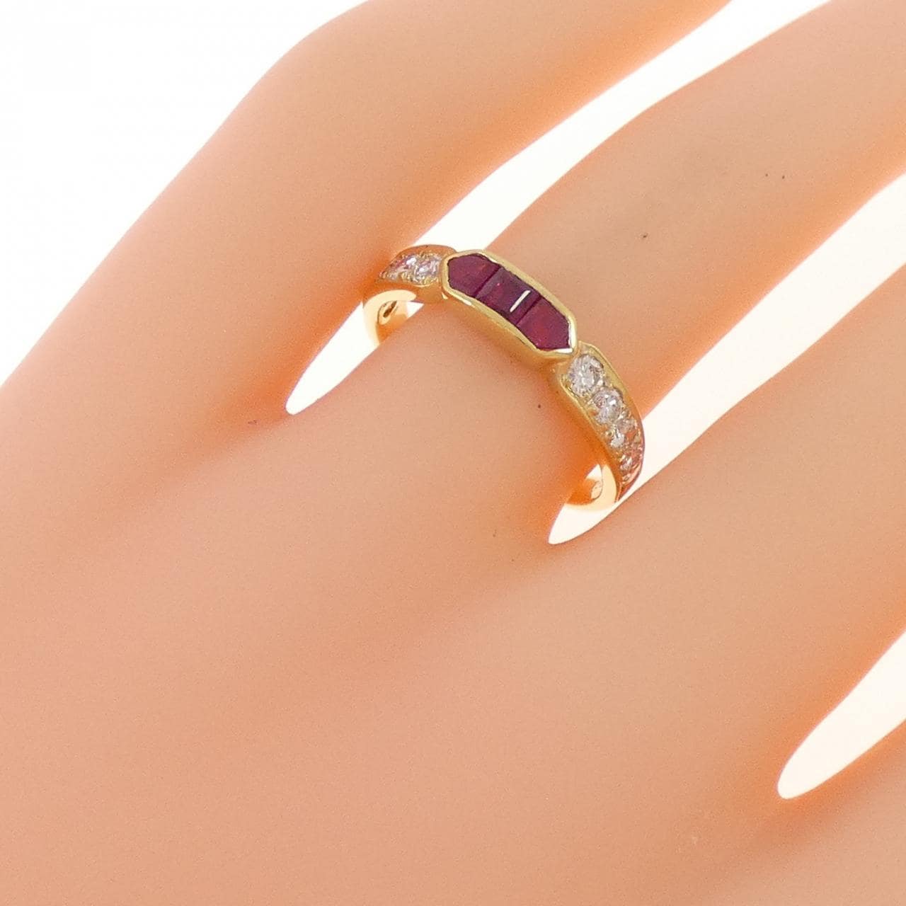 K18YG ルビー リング