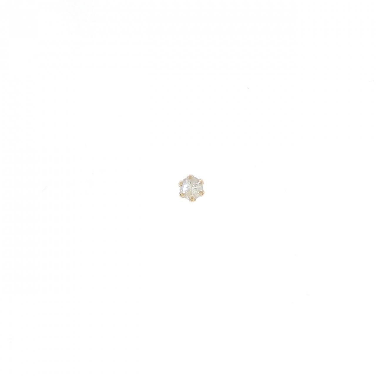 K18YG ダイヤモンド ピアス 0.05CT 片耳