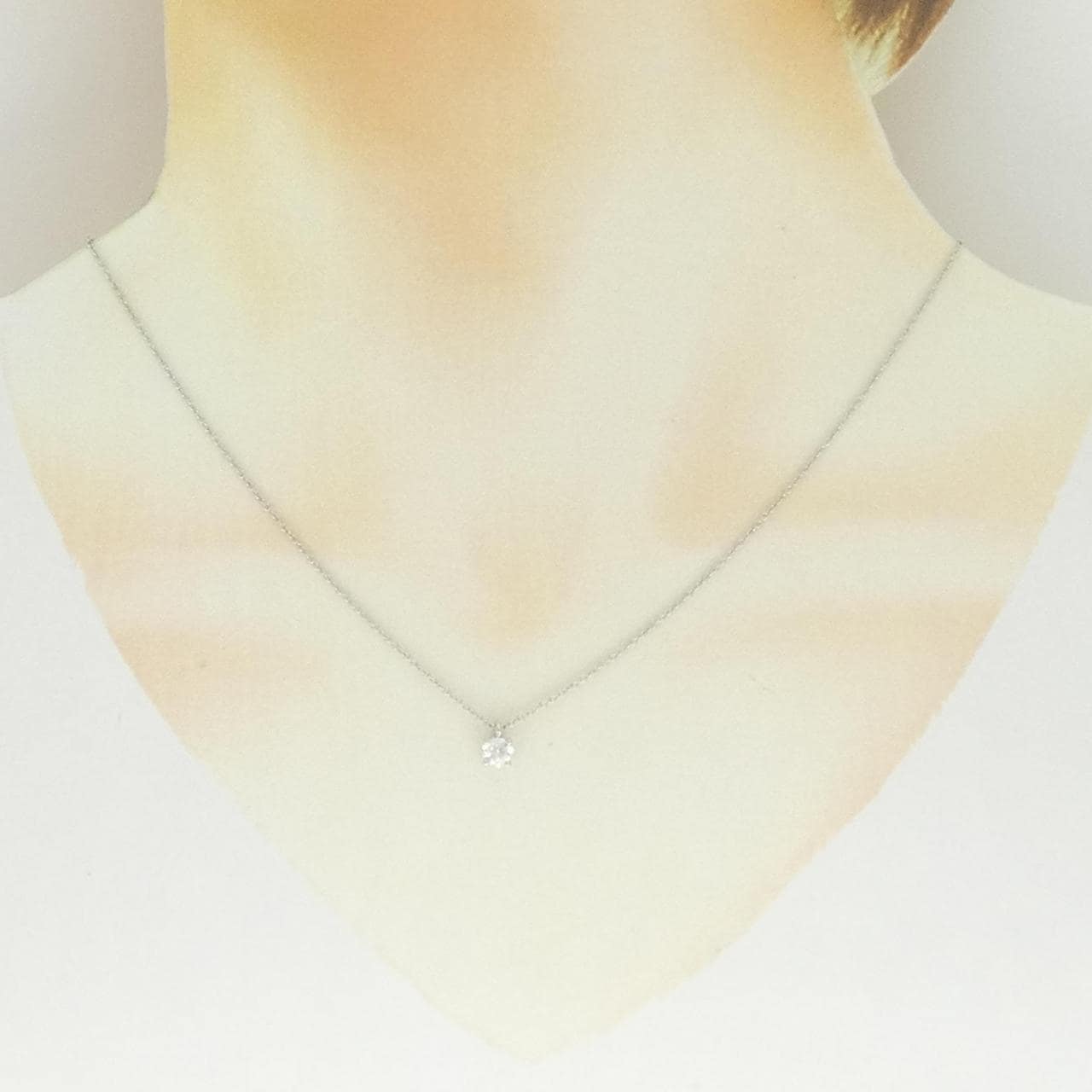 ティファニー ソリティア ネックレス 0.27CT F VVS1 EXT