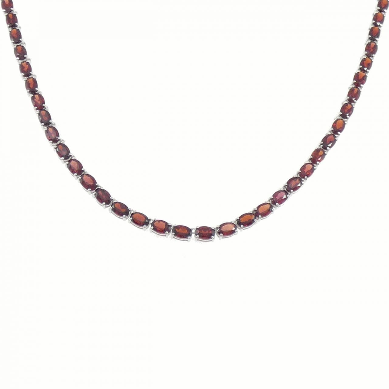 K18WG ガーネット ネックレス 36.00CT