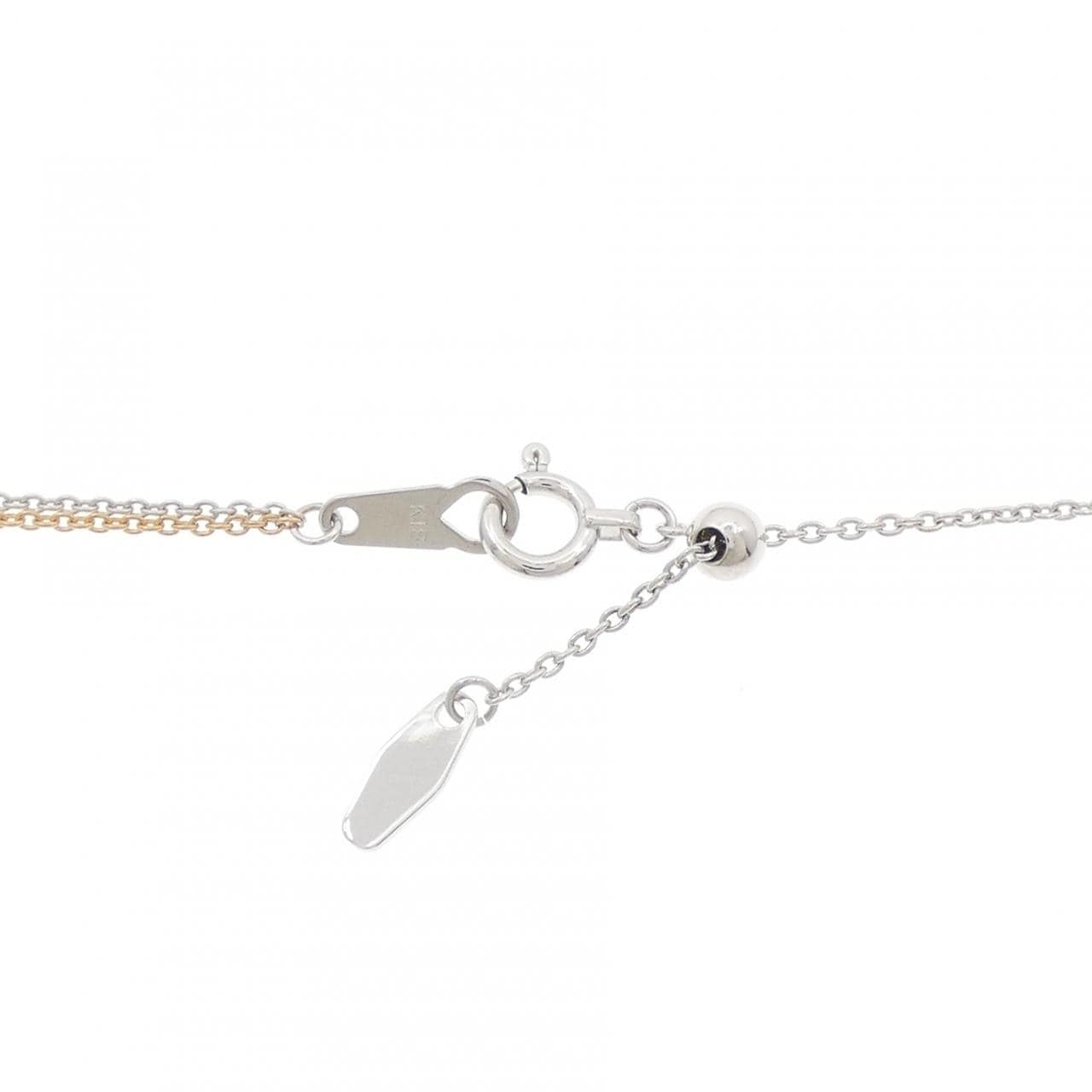 K18PG/K18WG クロス ダイヤモンド ネックレス 0.32CT
