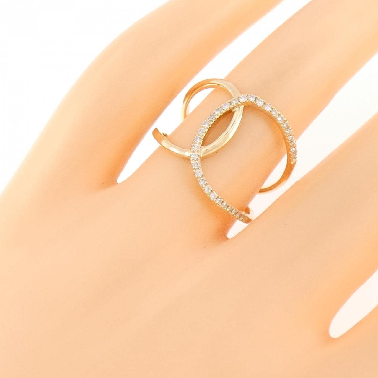 K18YG ダイヤモンド リング 0.15CT