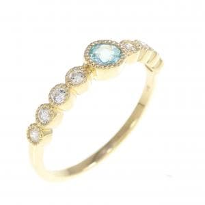 K18YG トルマリン リング 0.13CT