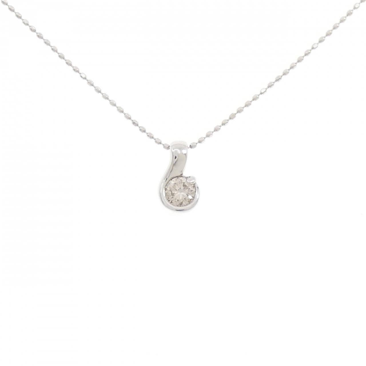 K18WG ダイヤモンド ネックレス 0.20CT