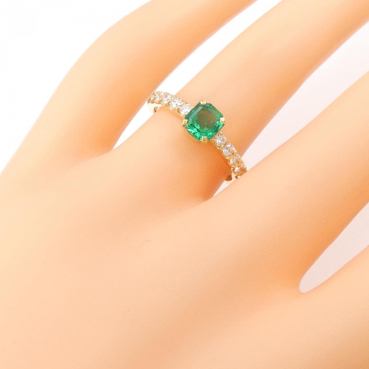 [Remake] K18YG emerald ring 0.65CT Made in Colombia