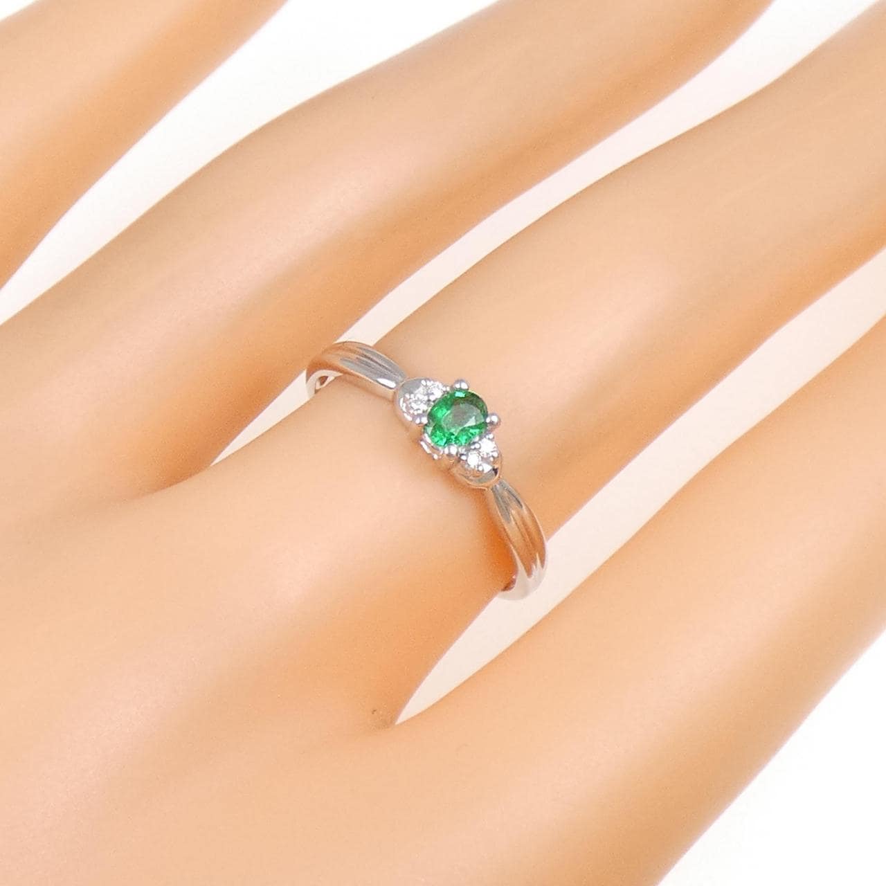 750WG エメラルド リング