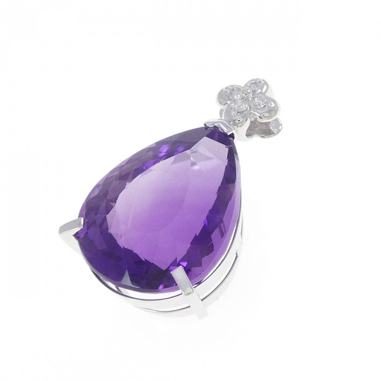 K18WG アメジスト ペンダント 27.95CT
