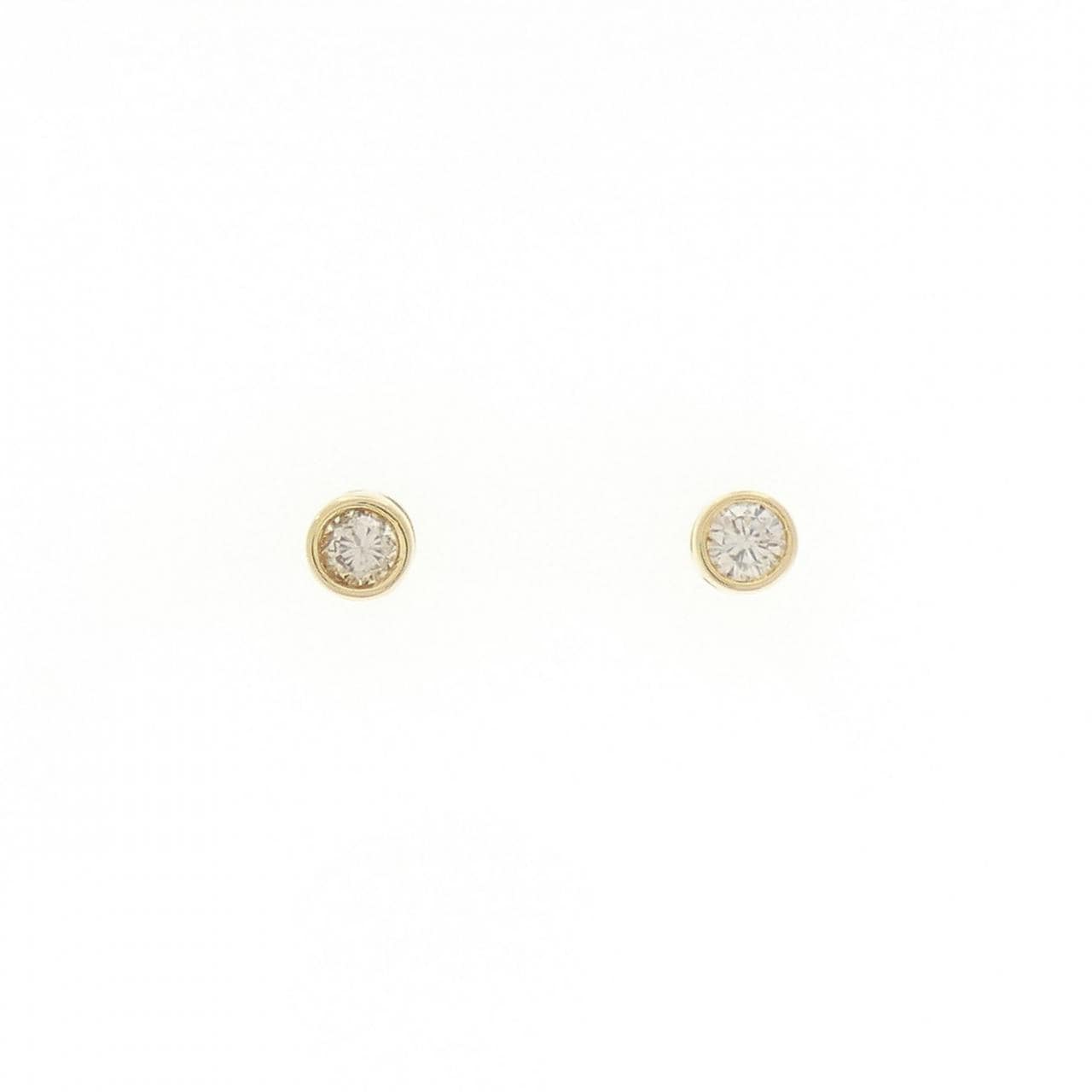 K18YG ソリティア ダイヤモンド ピアス 0.24CT