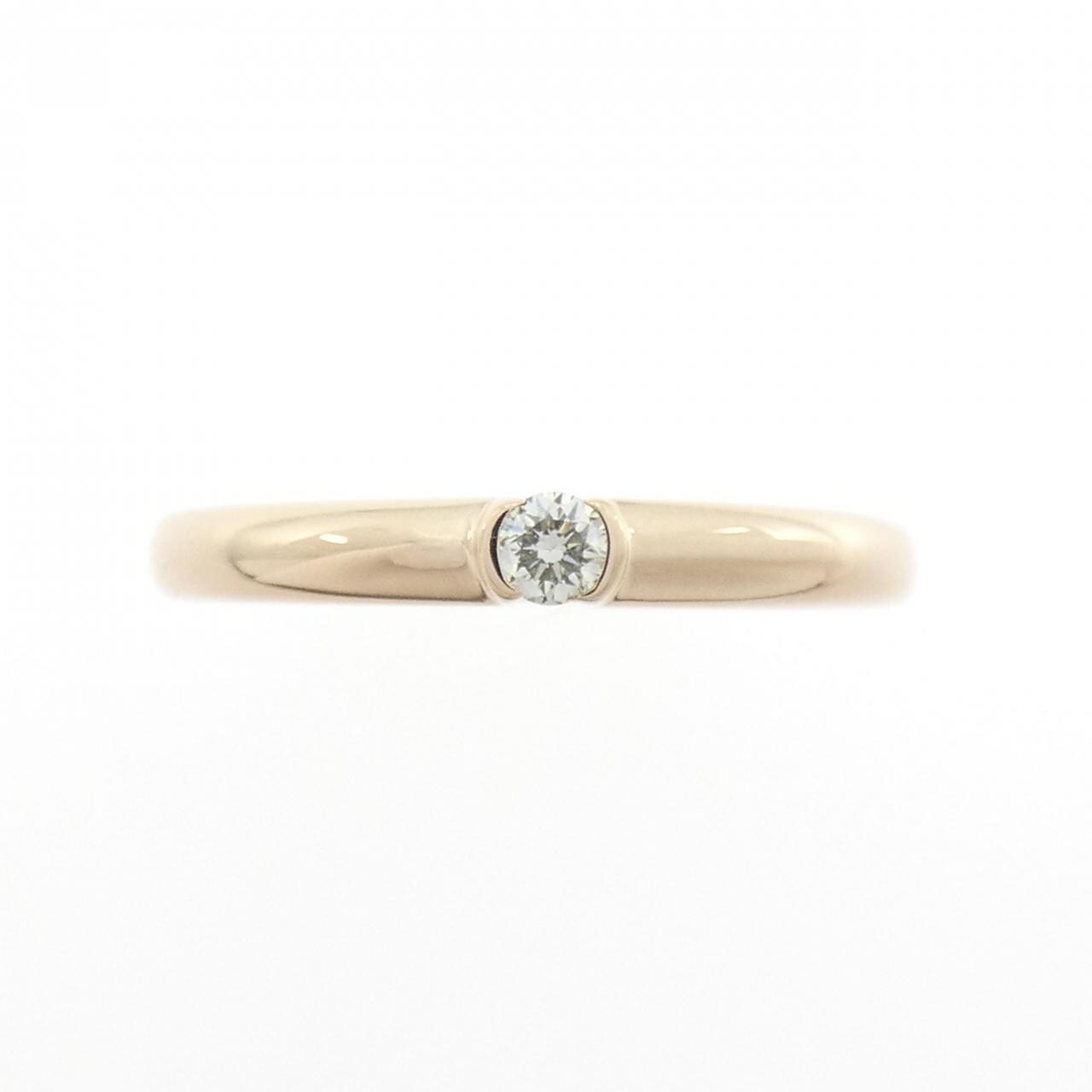 K18PG ソリティア ダイヤモンド リング 0.05CT