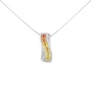 K18WG サファイヤ ネックレス 0.65CT