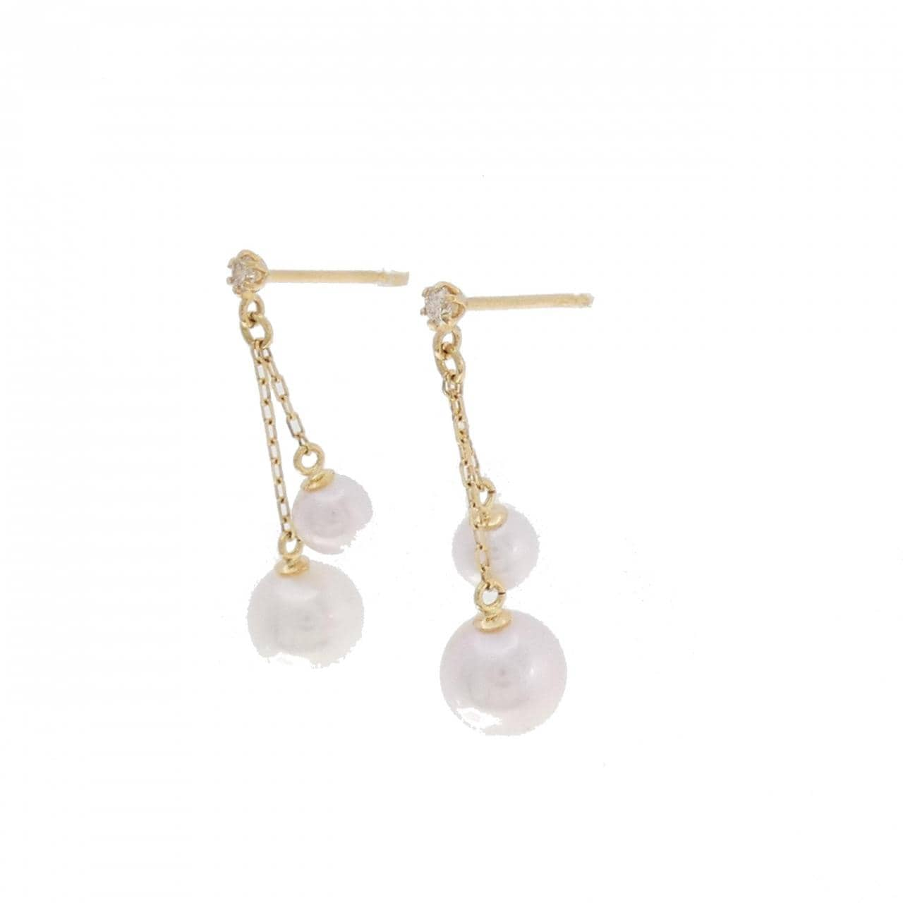 [BRAND NEW] K18YG Akoya pearl earrings