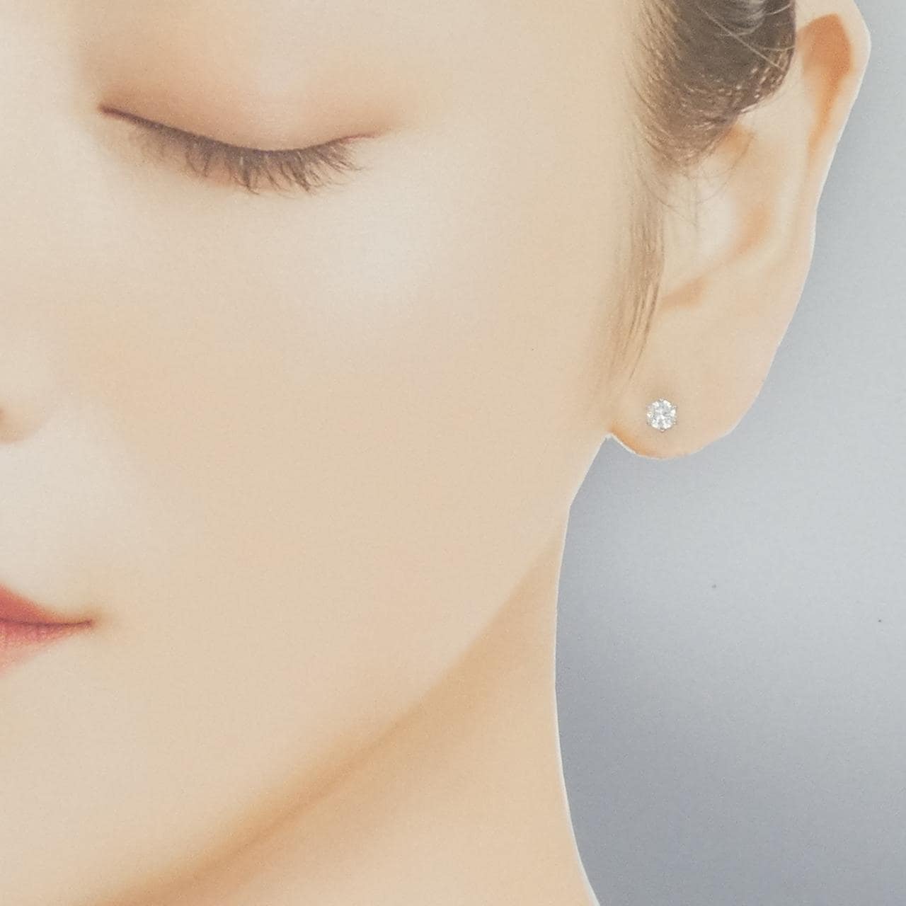 【リメイク】PT900/ST ダイヤモンド ピアス 0.224CT 0.233CT F VS2 VG-GOOD