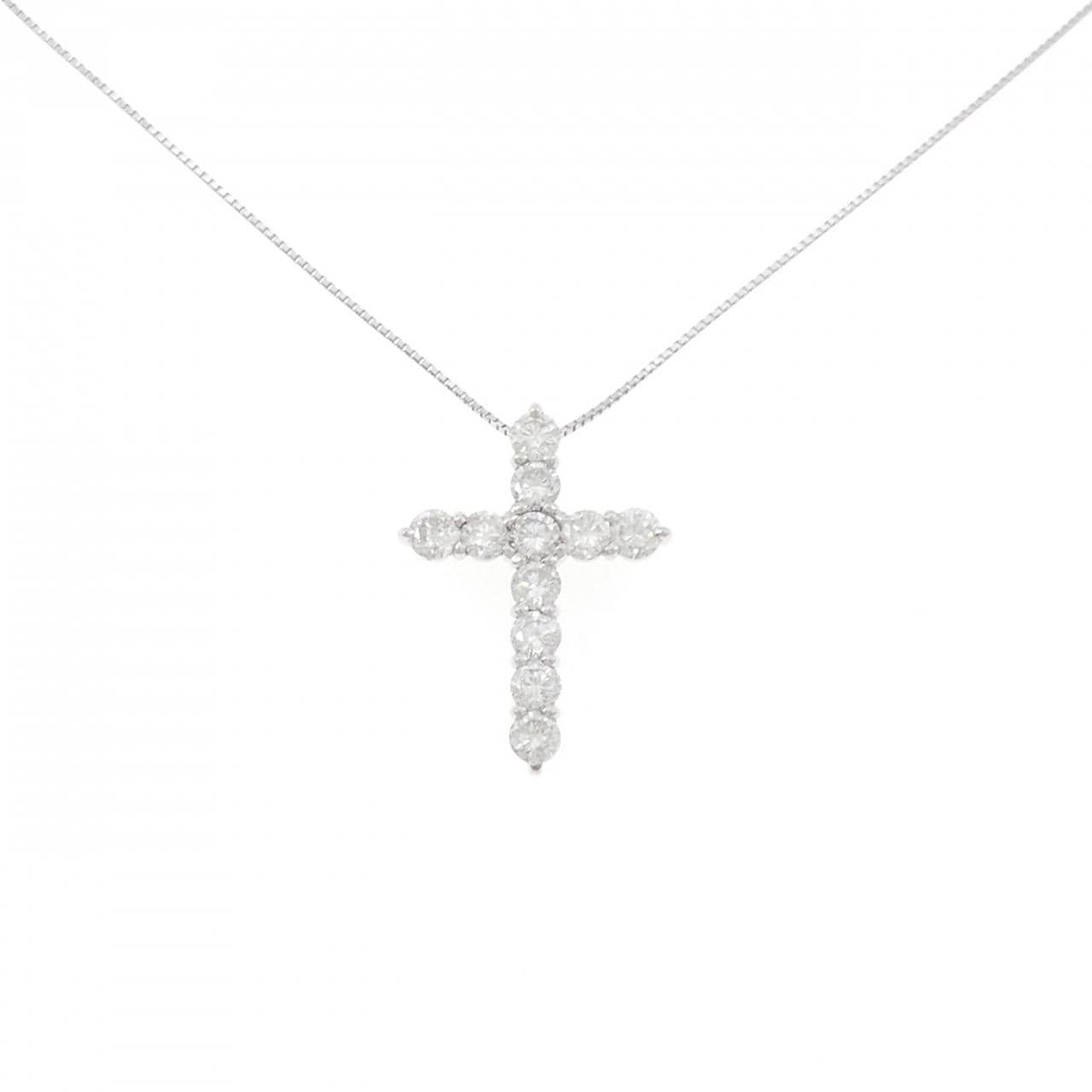 PT900/PT850 クロス ダイヤモンド ネックレス 2.03CT