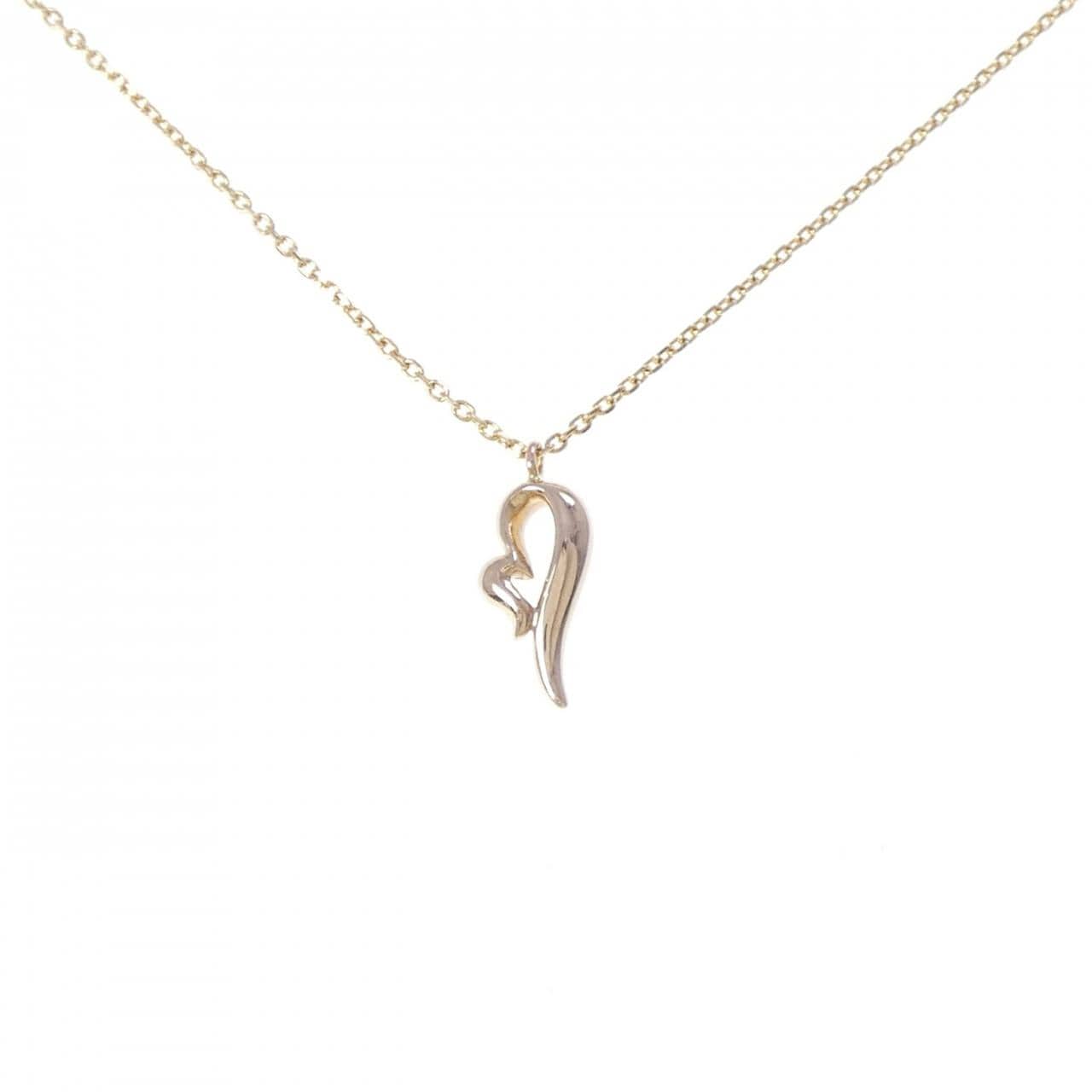 K18PG ハート ネックレス