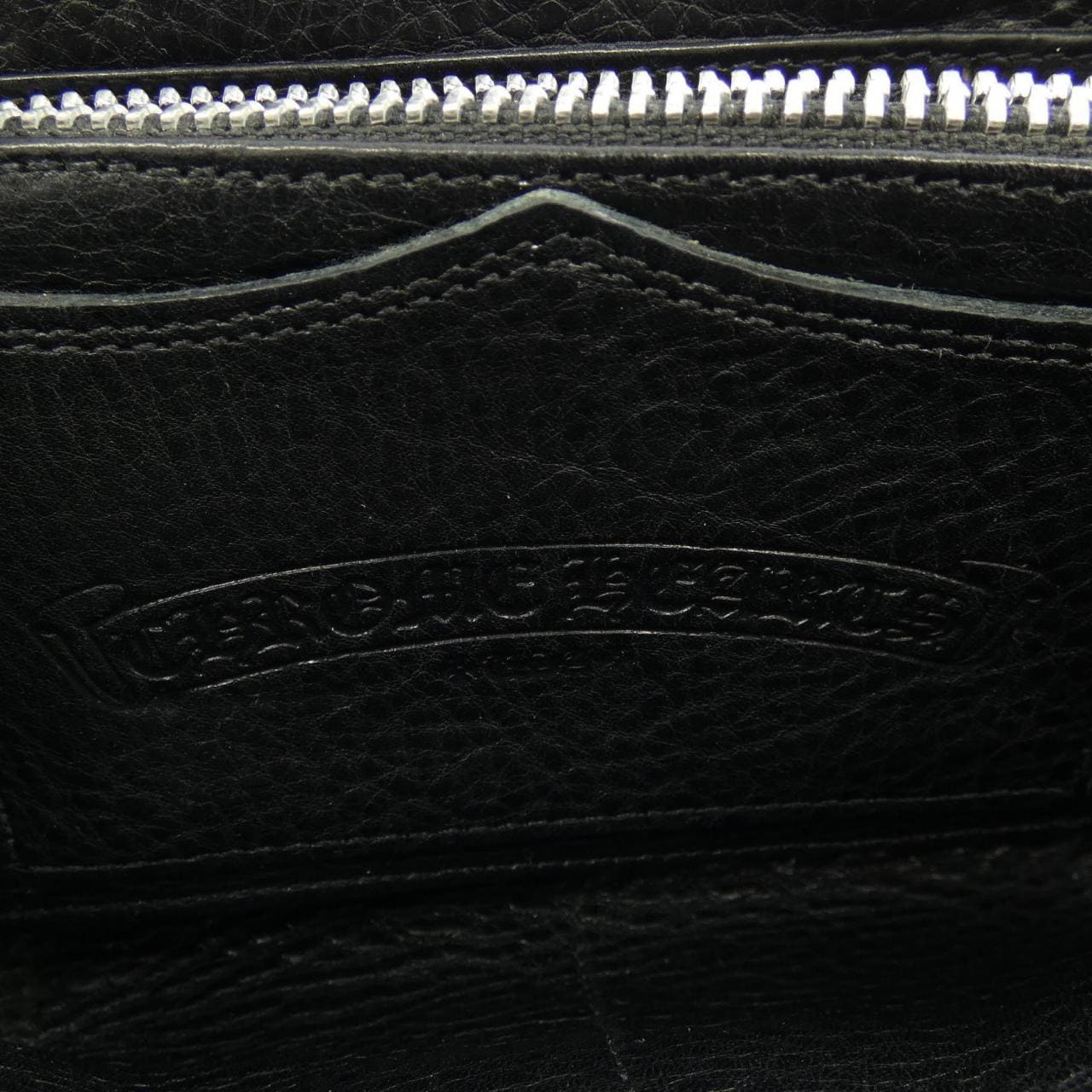 クロムハーツ CHROME HEARTS REC F ZIP QUILTED CEMETERY CROSS WALLET