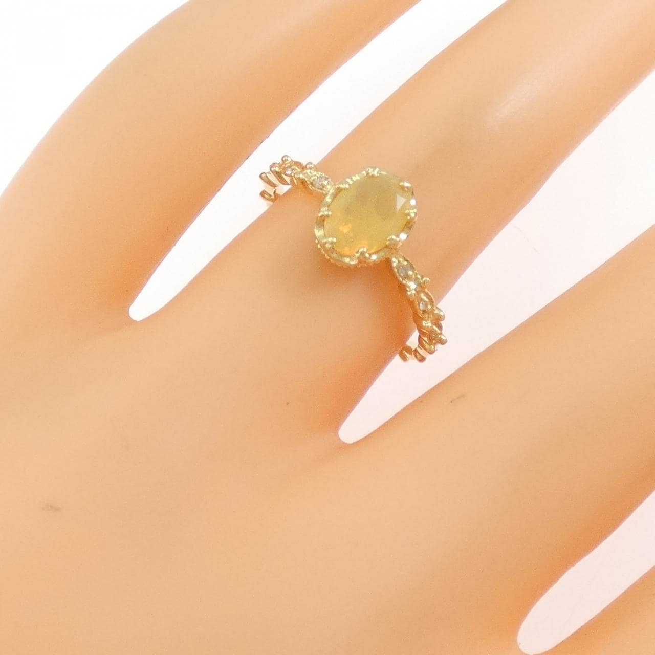 K18YG オパール リング 0.40CT