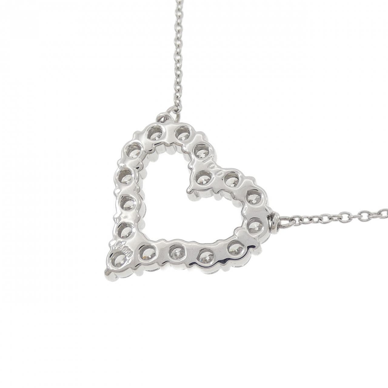PT900/PT850 ハート ダイヤモンド ネックレス 1.00CT