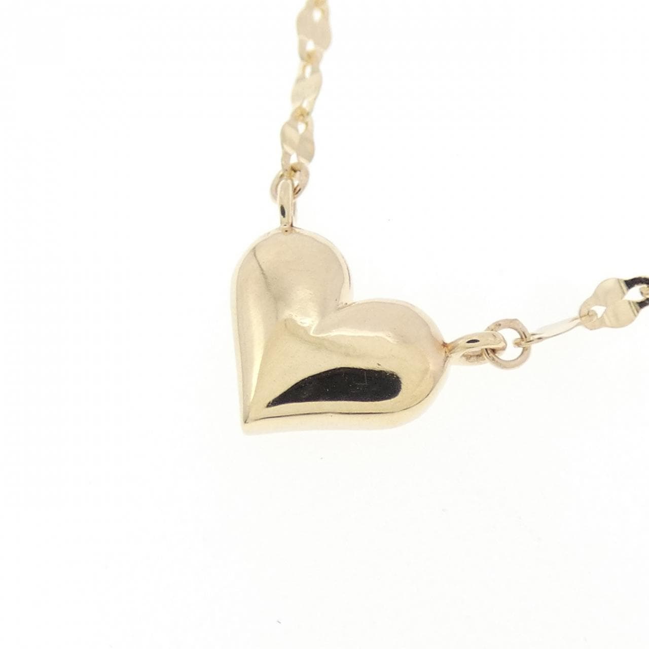 K10YG ハート ダイヤモンド ネックレス 0.04CT